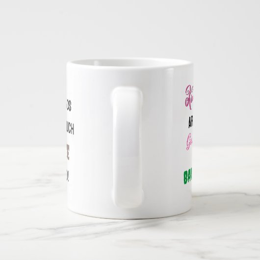 Ihr Name Gute Hexe oder Schlechte Hexe? Persönlich Jumbo-Tasse (Rückseite)