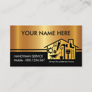 Ihr Name Handwerker Lager Werkzeuge Visitenkarte