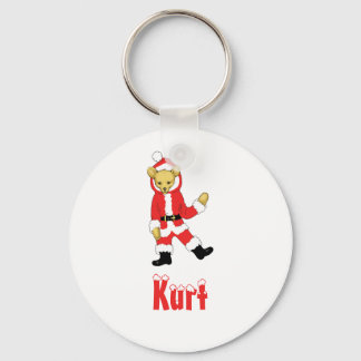 Ihr Name hier! Custom Letter K Teddy Bear Santas Schlüsselanhänger