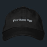 Ihr Name hier Custom Love Black Color Bestickte Baseballkappe<br><div class="desc">Geben Sie Ihren Namen Text oder Word Hats ein,  Schwarz Hats Es ist Cool und handlich bestickte Cap Elegant bestickt</div>