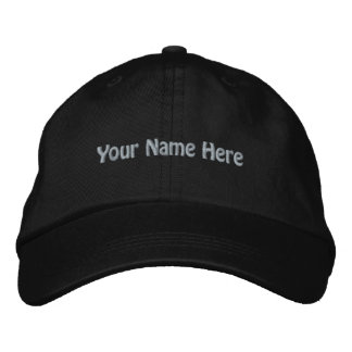 Ihr Name hier Custom Love Black Color Bestickte Baseballkappe