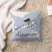 Ihr Name hier Flugzeug Wolken Kissen (Decke)