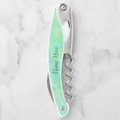 Ihr Name hier glücklich zum 21. Geburtstag Kellnermesser (Rückseite)