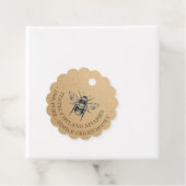 Ihr Name hier Honig ist skallopiert Geschenktafel Geschenkanhänger (Beispiel)