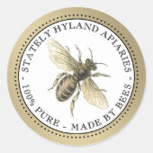 Ihr Name hier ist eine benutzerdefinierte Imkerin Runder Aufkleber (Vorderseite)