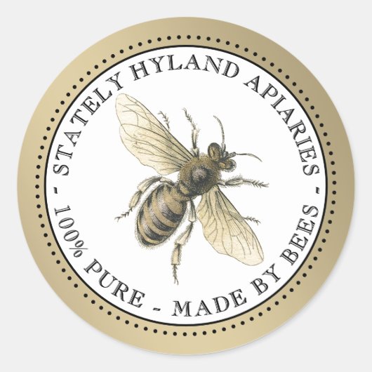 Ihr Name hier ist eine benutzerdefinierte Imkerin Runder Aufkleber (Vorderseite)