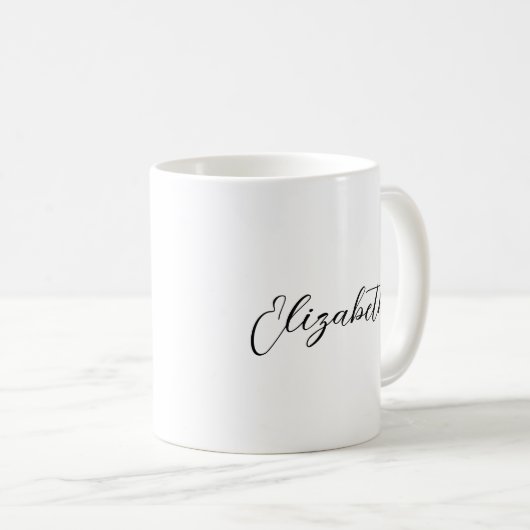 Ihr Name hier Kalligrafierte Vorlage benutzerdefin Kaffeetasse (VorderseiteRechts)