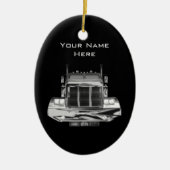 IHR NAME HIER - kundenspezifischer Rückspiegel-LKW Keramikornament (Vorne)
