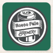 Ihr Name hier Logo Brauerei Thema Rechteckiger Pappuntersetzer (Vorderseite)