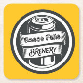 Ihr Name hier Logo Brauerei Thema Rechteckiger Pappuntersetzer (Vorderseite)