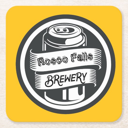 Ihr Name hier Logo Brauerei Thema Rechteckiger Pappuntersetzer (Vorderseite)