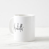 Ihr Name hier Moderne Vorlagenhandschrift Kaffeetasse (Vorderseite Links)