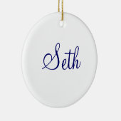 Ihr Name HIER Nantucket Keramik Ornament (Rechts)
