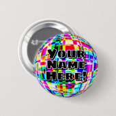 Ihr Name hier! (Sie können die Wörter ändern) Button (Vorne & Hinten)