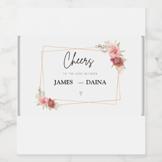 Ihr Name Hochzeitswein Bottel Weinetikett (Einzelnes Label)