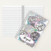 Ihr Name, hübsche Wasserfarbe und doodle Design Notizblock (Innen)