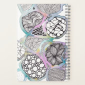 Ihr Name, hübsche Wasserfarbe und doodle Design Notizblock (Rückseite)