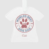 Ihr Name Hund Vater Akita Ugly Sweater Ornament (Rückseite)