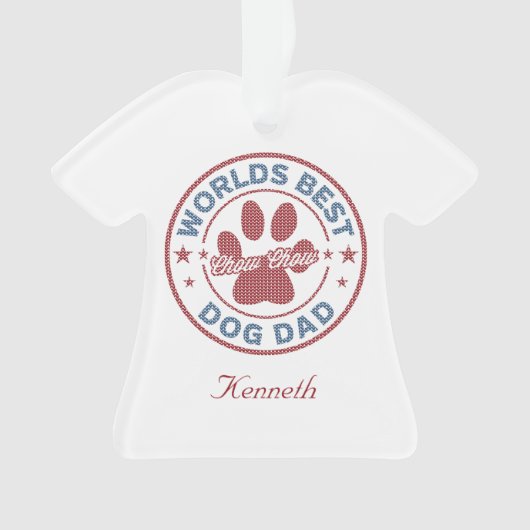 Ihr Name Hund Vater Chow Chow hässlich Sweater Ornament (Vorderseite)