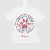 Ihr Name Hund Vater Cocker Spaniel Ugly Sweater Ornament (Rückseite)