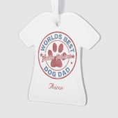 Ihr Name Hund Vater Golden Retriever Ugly Sweater Ornament (Vorderseite)