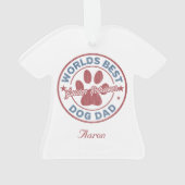 Ihr Name Hund Vater Golden Retriever Ugly Sweater Ornament (Rückseite)