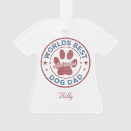 Ihr Name Hund Vater Labrador Ugly Sweater Ornament