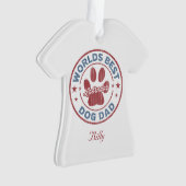 Ihr Name Hund Vater Labrador Ugly Sweater Ornament (Vorderseite)