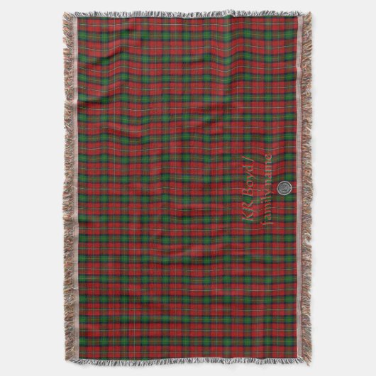 Ihr Name / Ihre Initialen auf Boyd Clan Family Tar Decke (Vorderseite Vertikal)