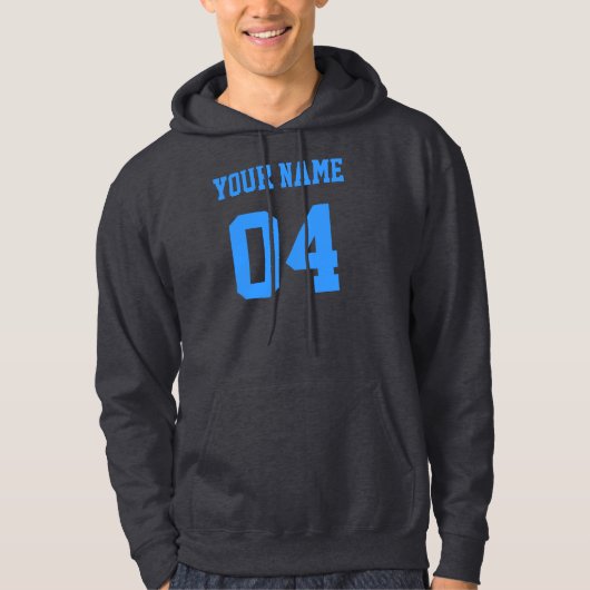 Ihr Name Ihre Zahl Hoodie (Vorderseite)