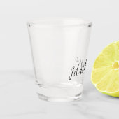 Ihr Name im eleganten Script-Schriftart Schnapsglas (Links)