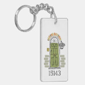 Ihr Name im Zip-Code-Marketing Schlüsselanhänger (Vorderseite links)