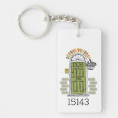 Ihr Name im Zip-Code-Marketing Schlüsselanhänger (Vorderseite)