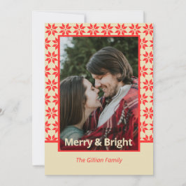 Ihr Name Imitate nordisches Muster Feiertagskarte