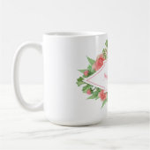 Ihr Name in Blume Frame-Tasse Kaffeetasse (Links)
