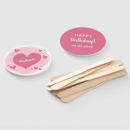 Ihr Name in einem benutzerdefinierten Herz-Texthan Fächer (Non-assembled)