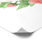 Ihr Name in einer Blume Rahmen benutzerdefiniertes Poster (Ecke)