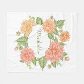 Ihr Name in einer Blume Rahmen Decke (Vorderseite (Horizontal))