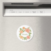 Ihr Name in einer Blume Rahmen Magnete Magnet (In Situ (Geschirrspüler))