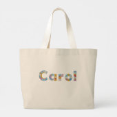 Ihr Name in künstlerischen Blumenbriefen / Carol Jumbo Stoffbeutel (Rückseite)