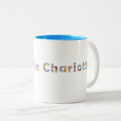 Ihr Name in künstlerischen Blumenbriefen / Charlot Zweifarbige Tasse (VorderseiteRechts)