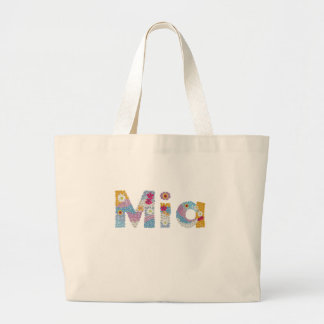 Ihr Name in künstlerischen Blumenbriefen / Mia Jumbo Stoffbeutel