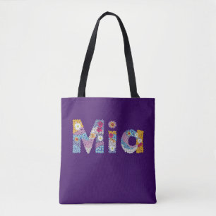 Ihr Name in künstlerischen Blumenbriefen / Mia Tot Tasche