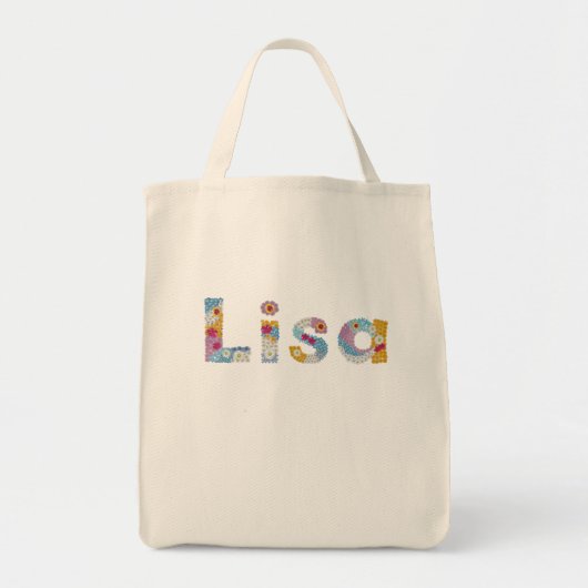 Ihr Name in künstlerischen Blumenschreiben / Lisa Tragetasche (Vorne)