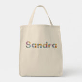 Ihr Name in künstlerischen Blumenschreiben / Sandr Tragetasche (Rückseite)