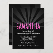 Ihr Name in Lights Birthday Party Einladungen (Vorne/Hinten)