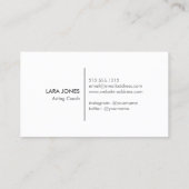 Ihr Name in Lights für Schauspieler, Künstler, Tan Visitenkarte (Rückseite)