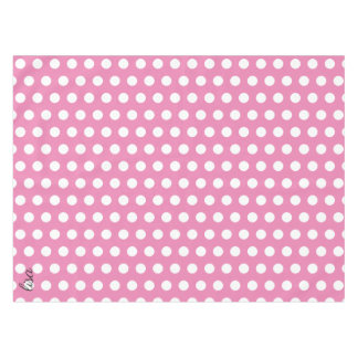 Ihr Name in rosa und weiße Punkte trendy Muster Tischdecke