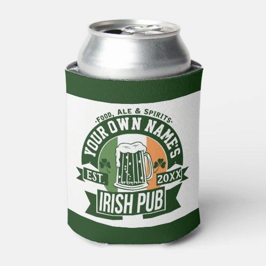 IHR NAME Irish Pub | Funny St Patrick's Day Party Dosenkühler (Kanne Vorderseite)
