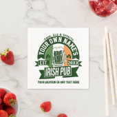 Ihr Name Irish Pub | Persönlicher St. Patrick's Da Serviette (Beispiel)